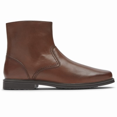 Botas Rockport Taylor Waterproof Zipper Homem Marrom PT-15432